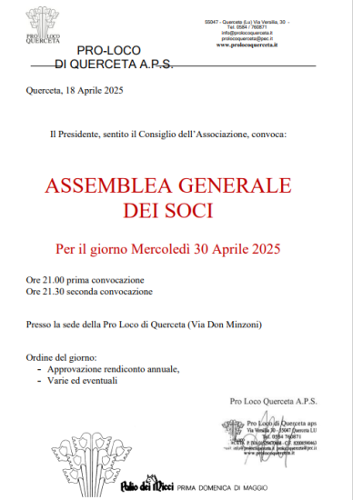 ASSEMBLEA GENERALE DEI SOCI