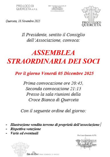 ASSEMBLEA STRAORDINARIA DEI SOCI 
